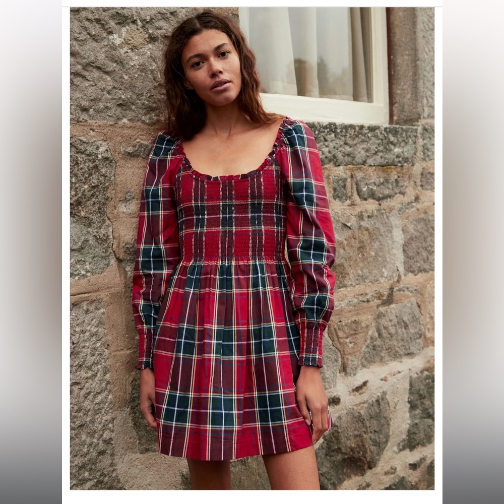The Norah Nap Dress in Red Tartan